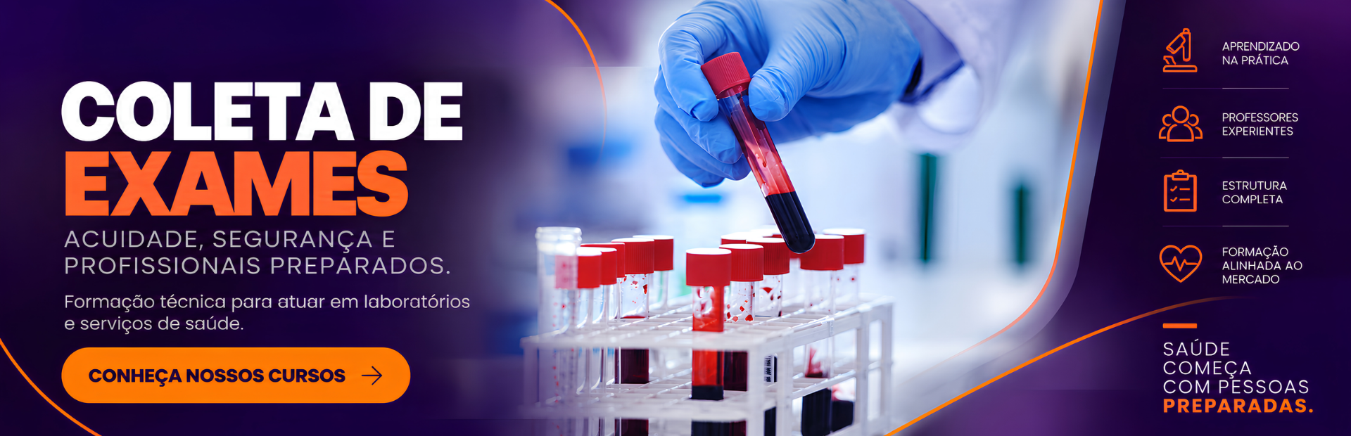Coleta de Exames — formação técnica para laboratórios